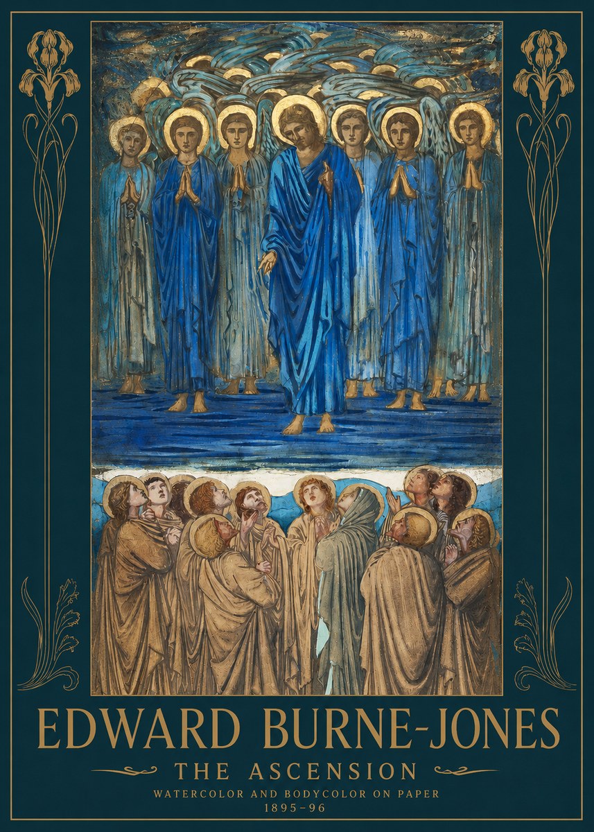 Edward Burne-Jones The Ascension No2 - Plakat
