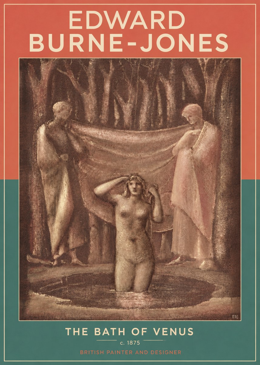Edward Burne-Jones The Bath of Venus No3 - Plakat