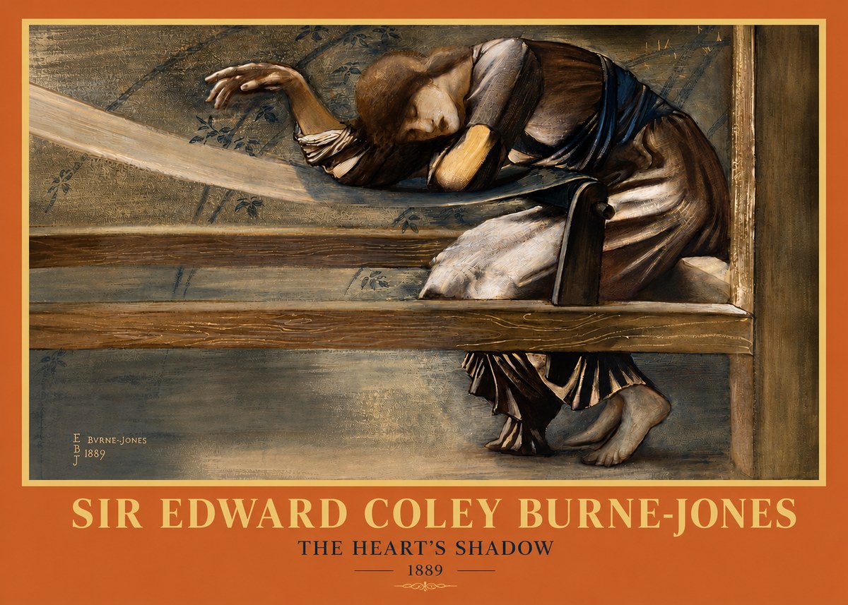 Edward Burne-Jones The Heart's Shadow No3 - Plakat
