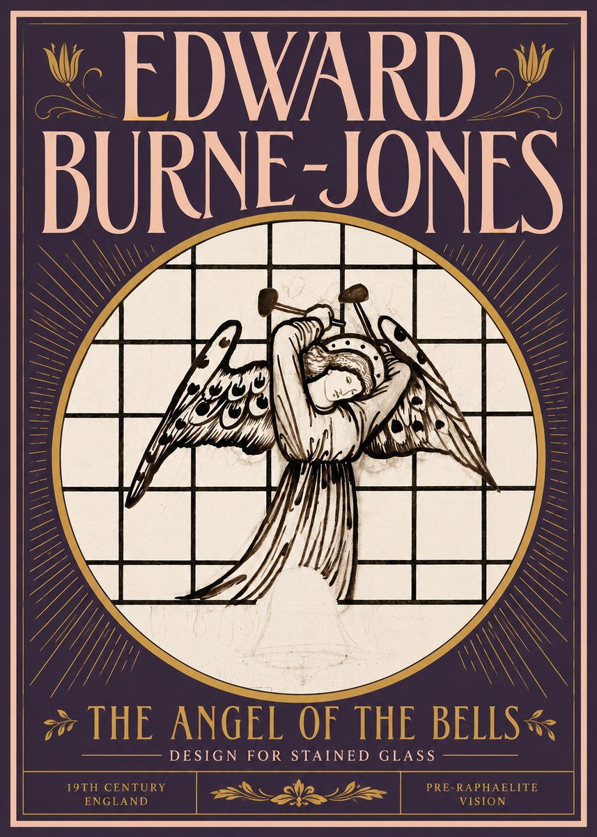 Edward Burne-Jones The Angel of the Bells No4 - Plakat