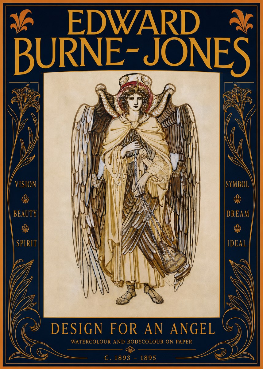 Edward Burne-Jones Design for an Angel No4 - Plakat