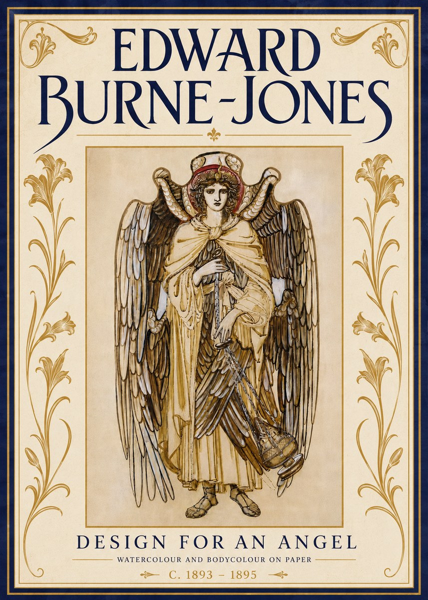 Edward Burne-Jones Design for an Angel No6 - Plakat