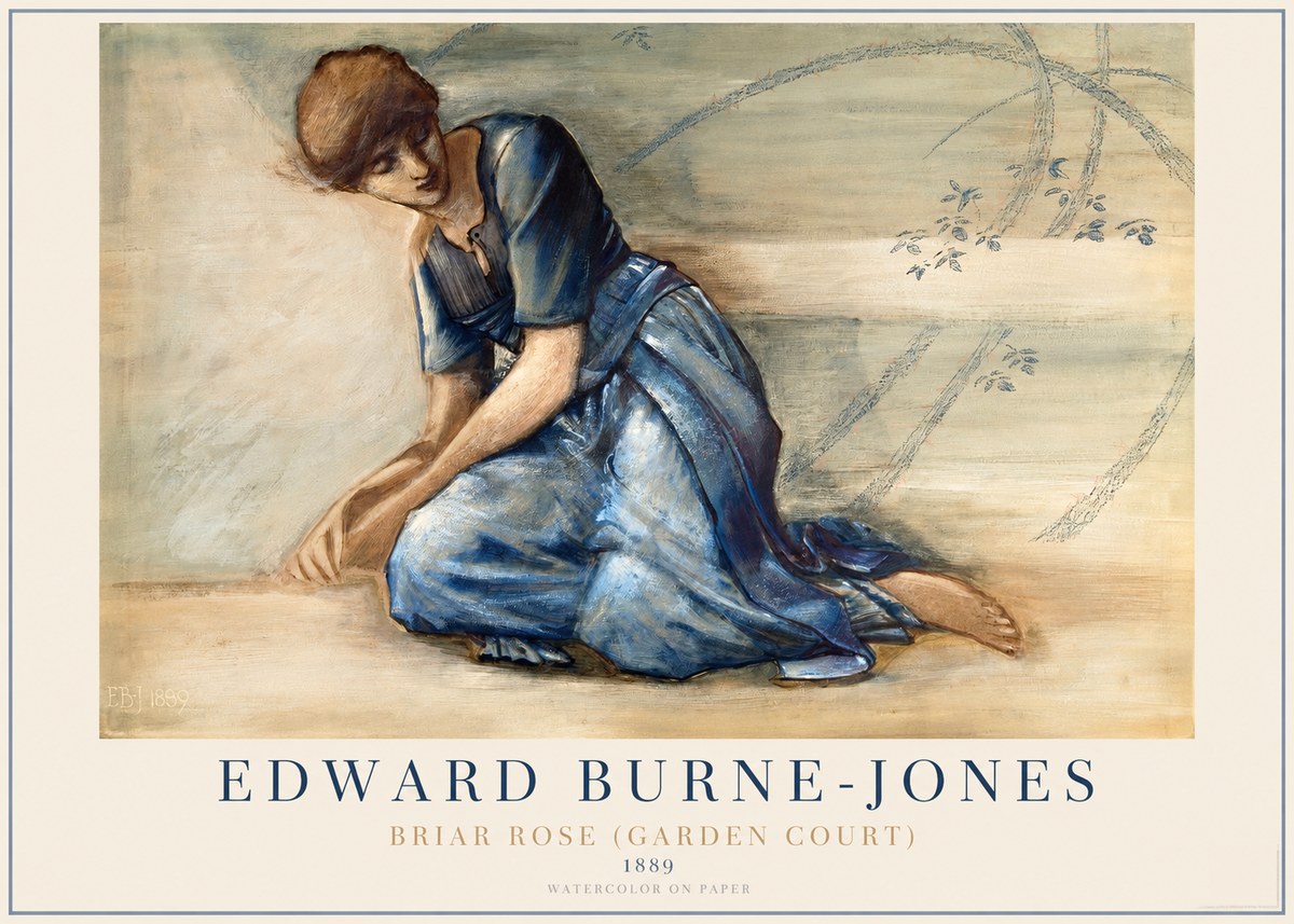 Edward Burne-Jones Briar Rose (Garden Court) No1 - Plakat