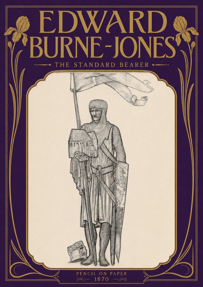 Edward Burne-Jones The Standard Bearer No5 - Plakat