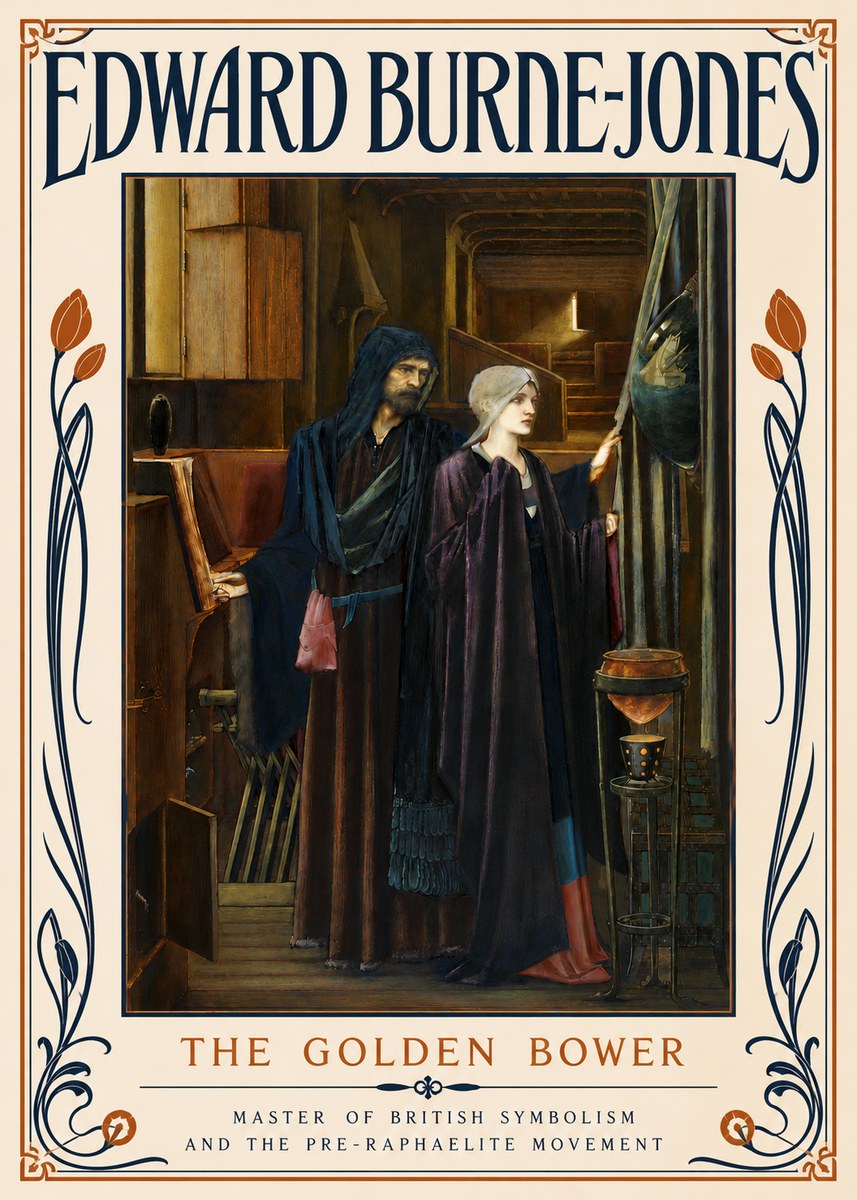 Edward Burne-Jones The Golden Bower No5 - Plakat