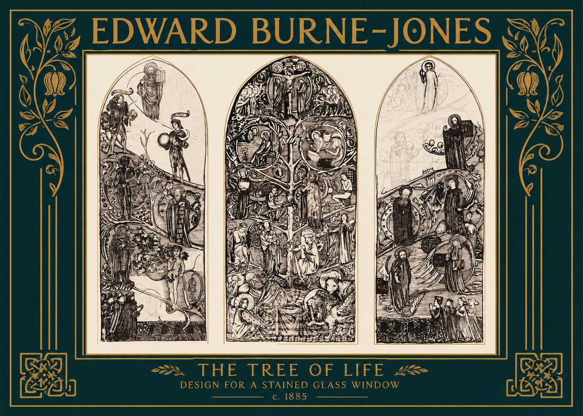 Edward Burne-Jones The Tree of Life No2 - Plakat