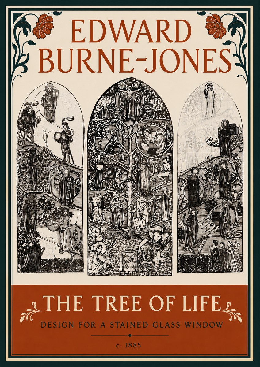 Edward Burne-Jones The Tree of Life No4 - Plakat