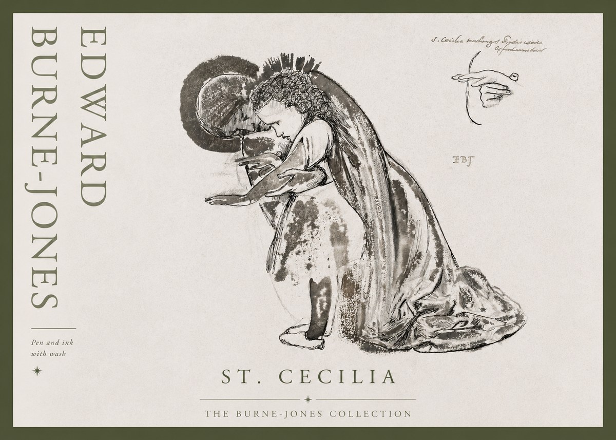 Edward Burne-Jones St. Cecilia No3 - Plakat