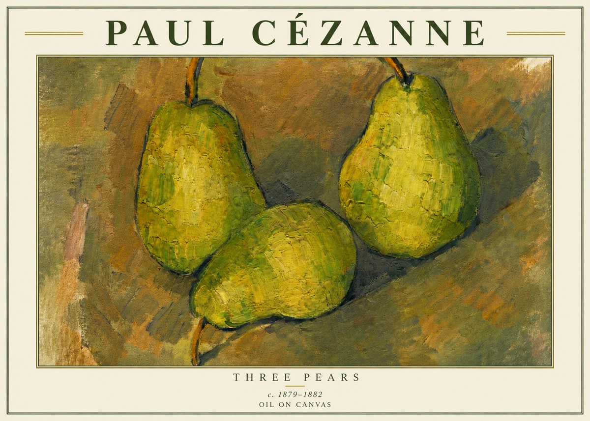 Paul Cézanne Three Pears No3 - Plakat