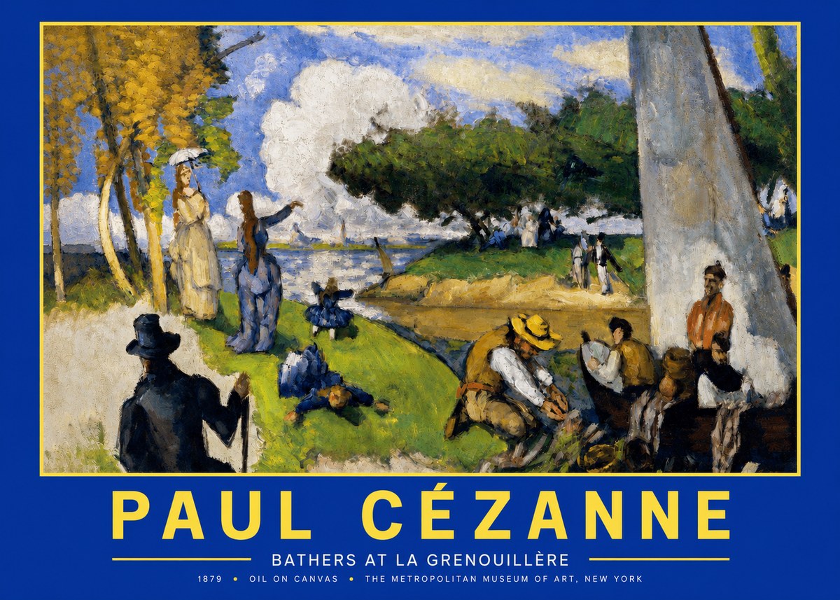 Paul Cézanne Bathers at La Grenouillère No2 - Plakat