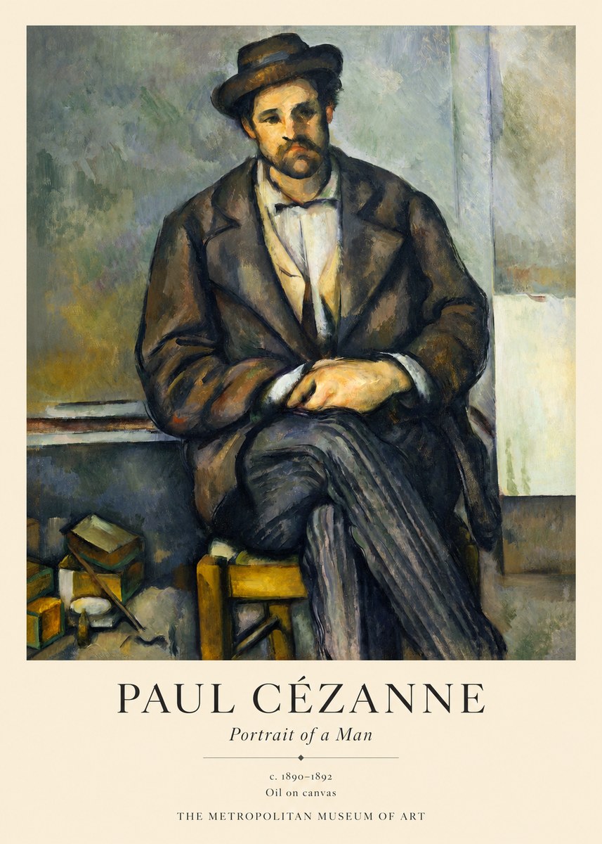 Paul Cézanne Portrait of a Man III No1 - Plakat