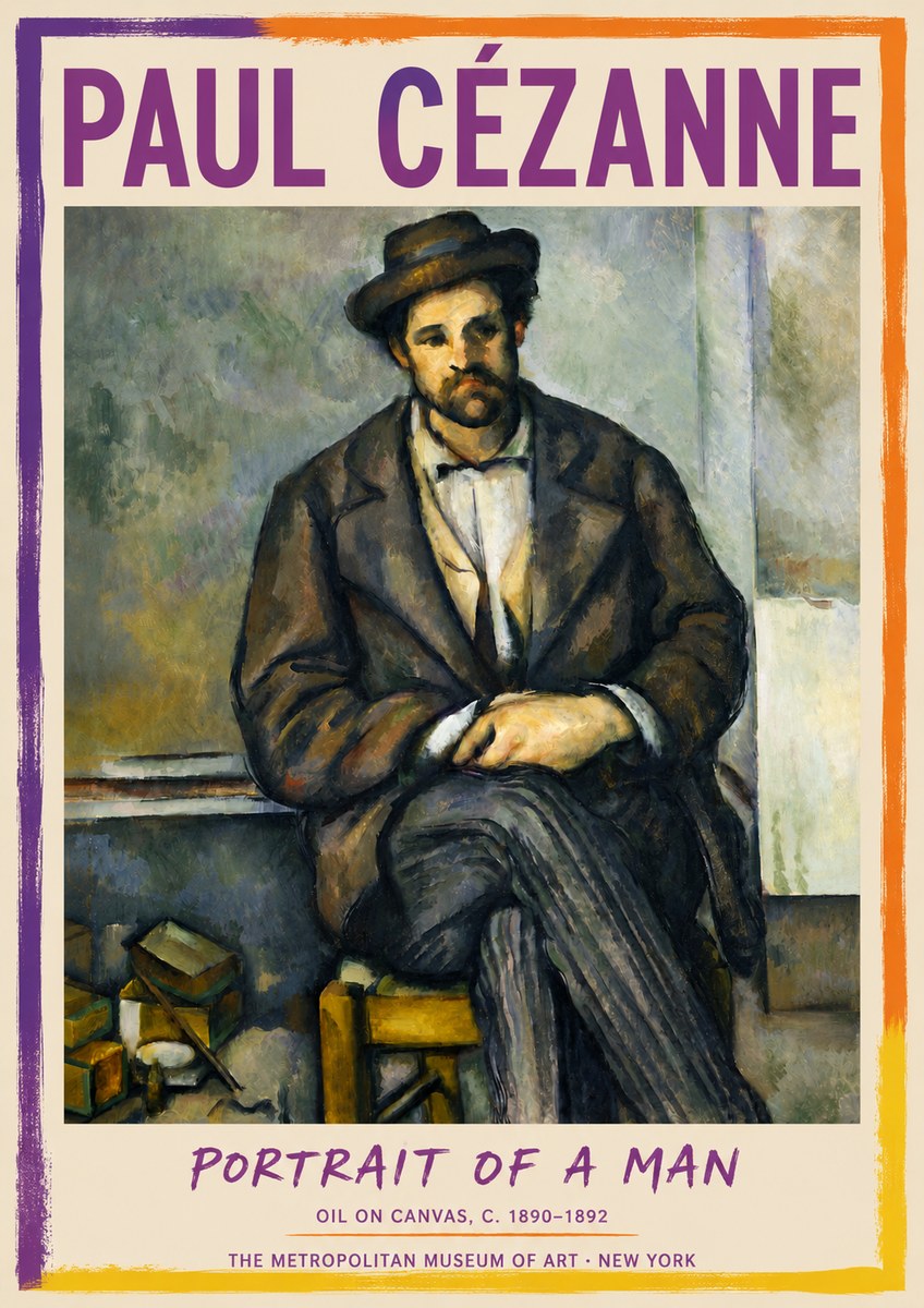 Paul Cézanne Portrait of a Man III No4 - Plakat