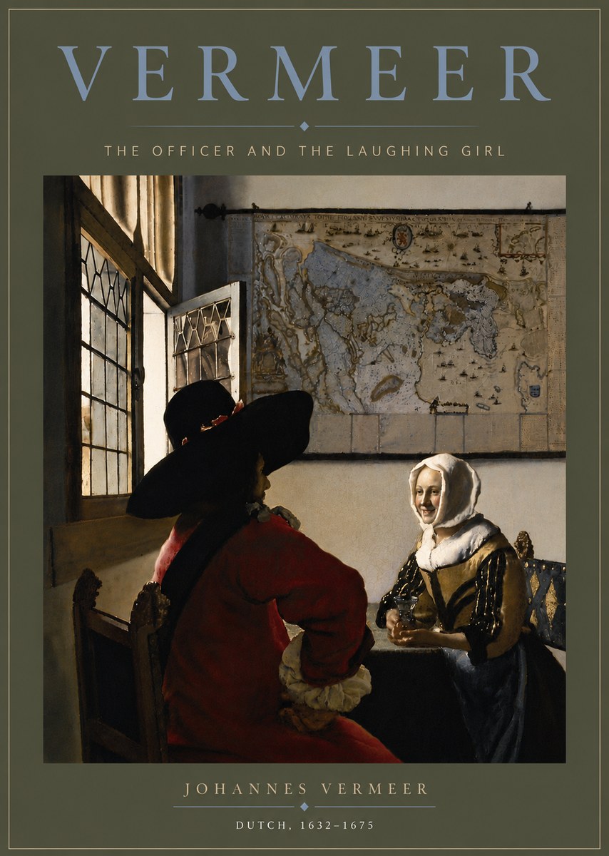 Vermeer The Officer and the Laughing Girl No6 - Plakat
