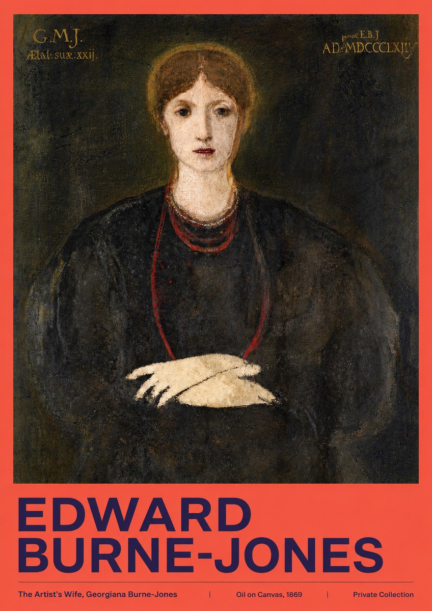 Edward Burne-Jones The Artist's Wife, Georgiana Burne-jones No2 - Plakat