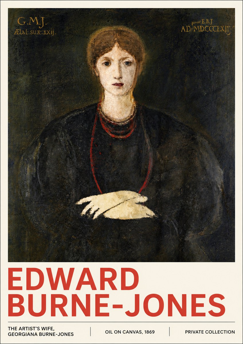 Edward Burne-Jones The Artist's Wife, Georgiana Burne-jones No6 - Plakat