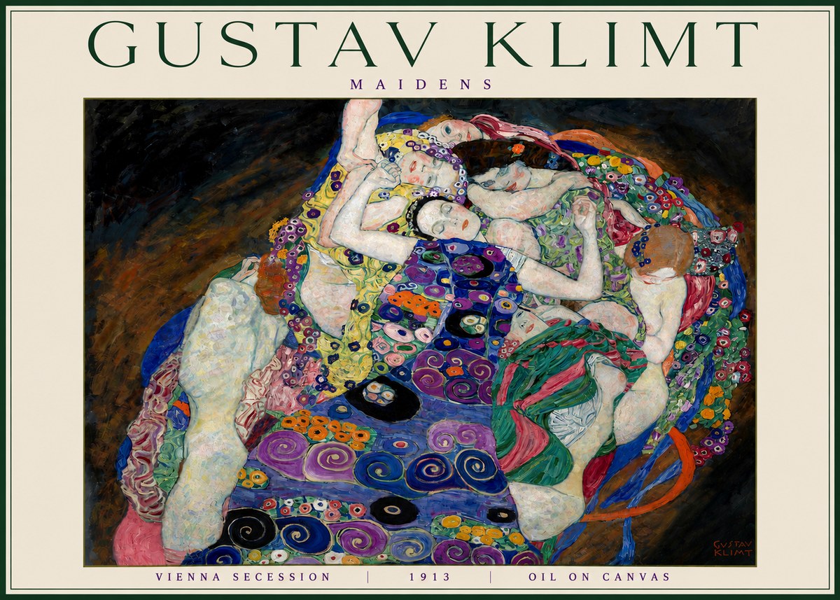 Klimt Maidens No4 - Plakat