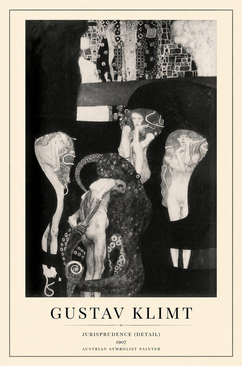 Klimt Jurisprudence (Detail) No1 - Plakat