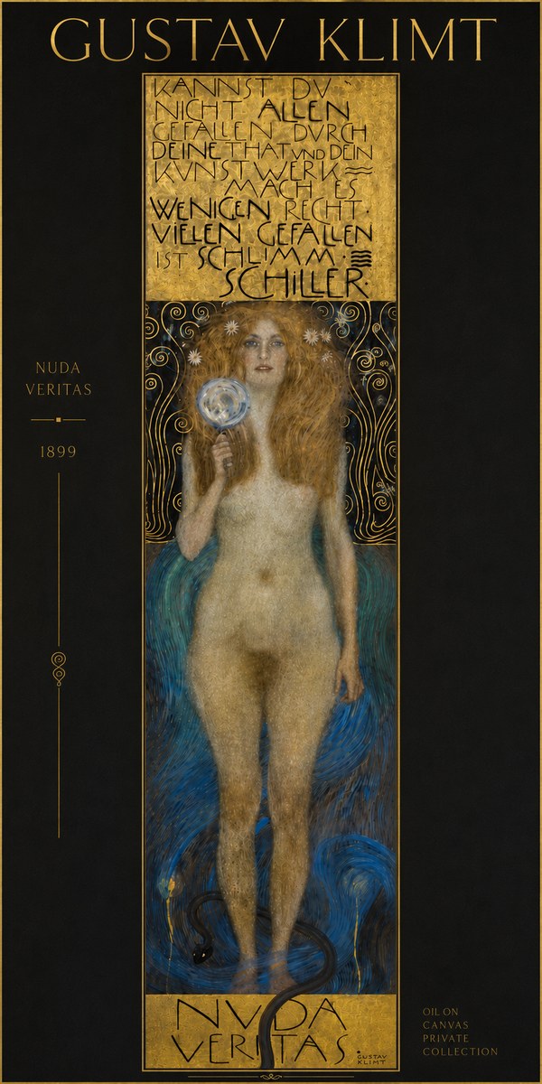 Klimt Nuda Veritas No4 - Plakat