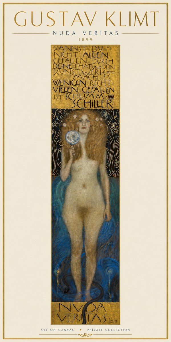 Klimt Nuda Veritas No5 - Plakat