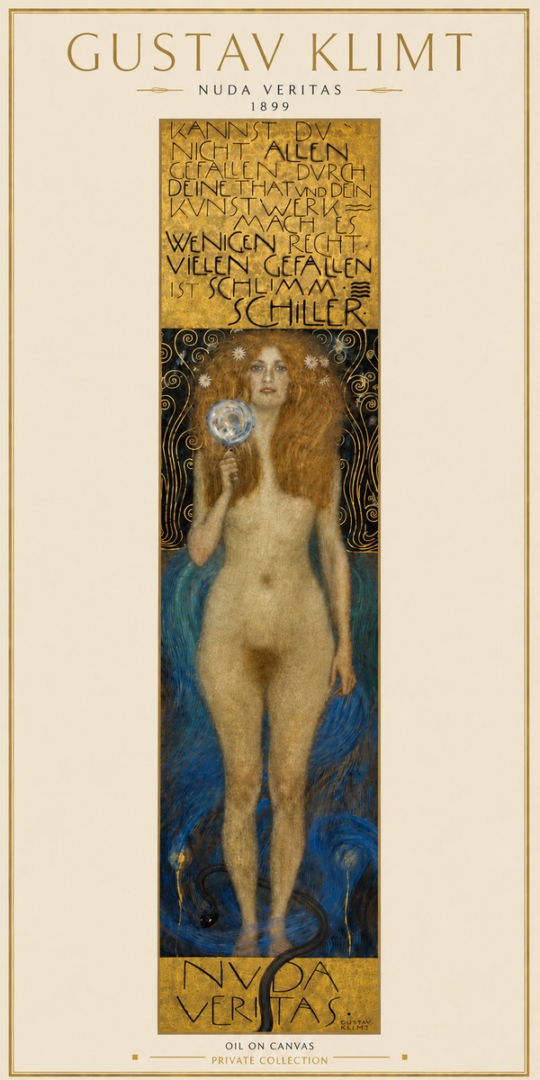 Klimt Nuda Veritas No6 - Plakat