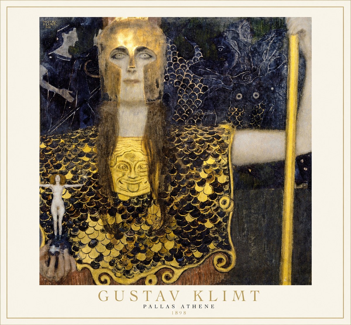 Klimt Pallas Athene No1 - Plakat