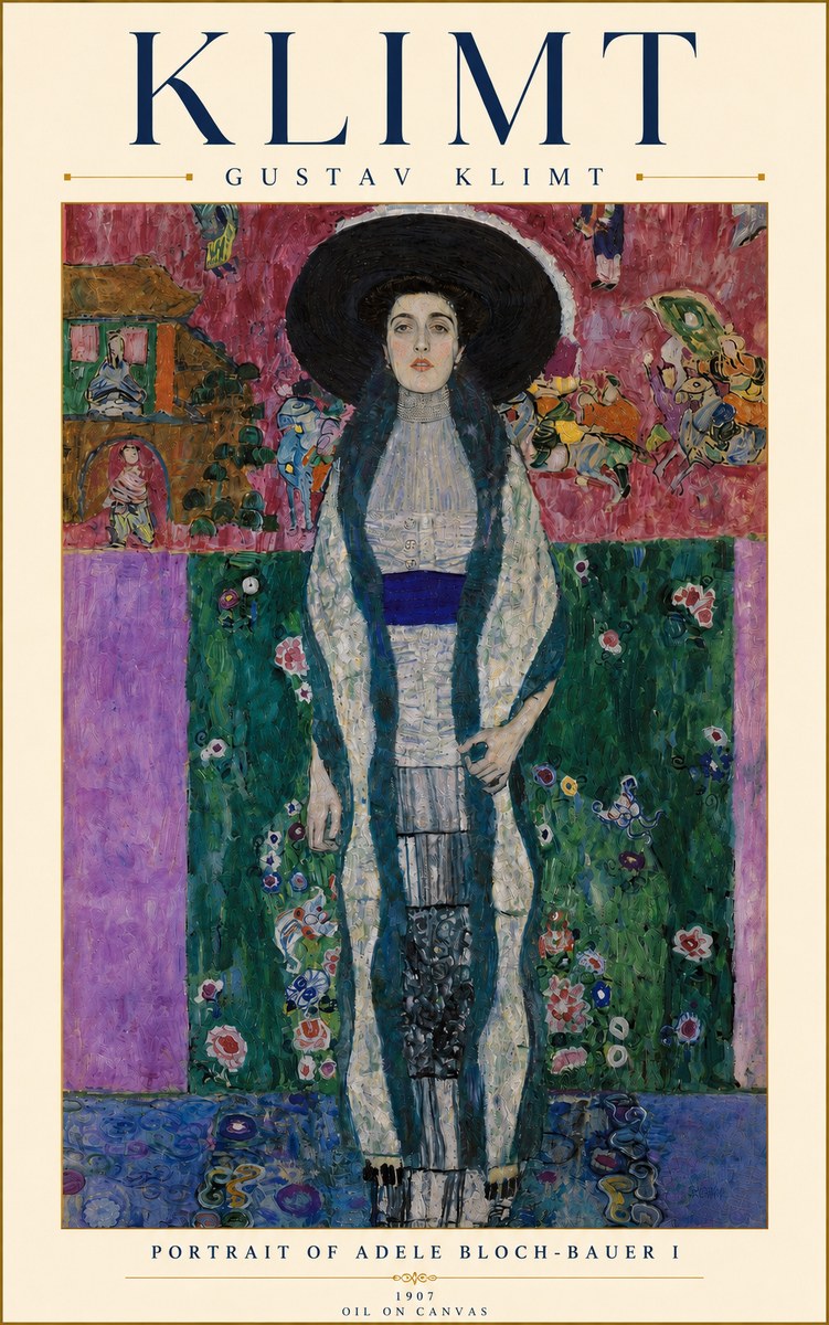 Klimt Portrait of Adele Bloch-bauer I No4 - Plakat