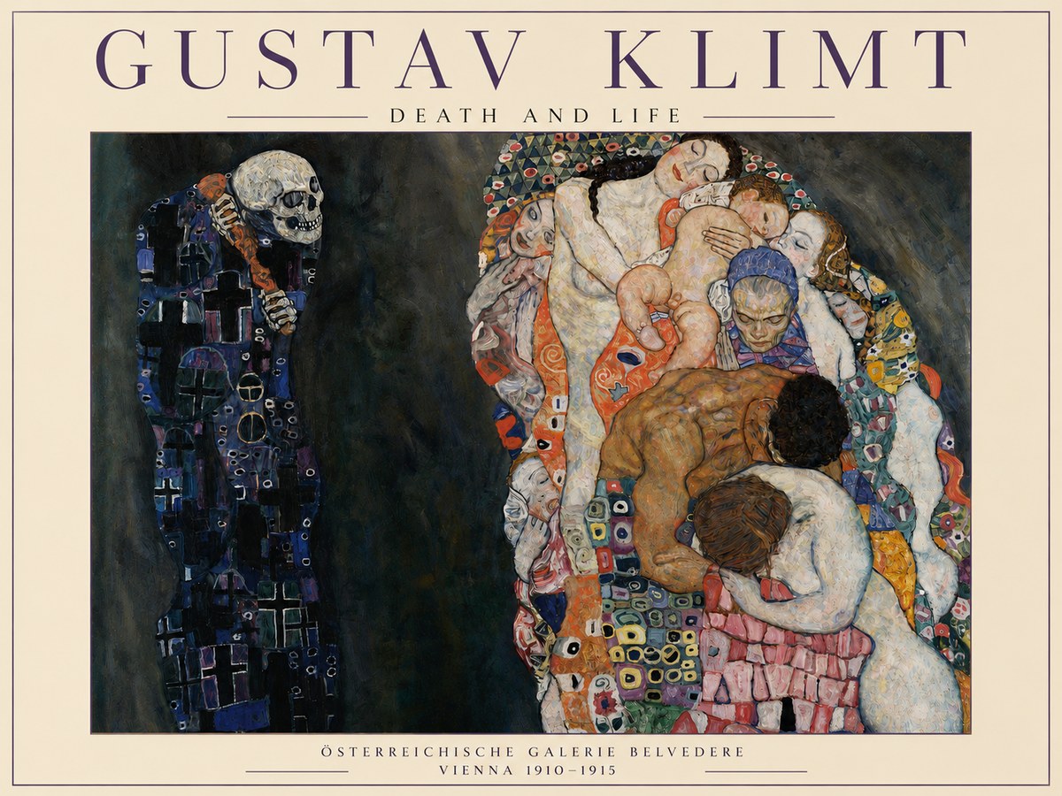 Klimt Death and Life No3 - Plakat