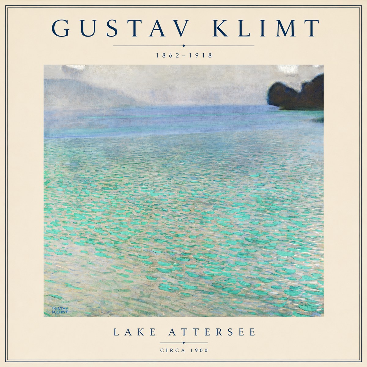 Klimt Lake Attersee No5 - Plakat