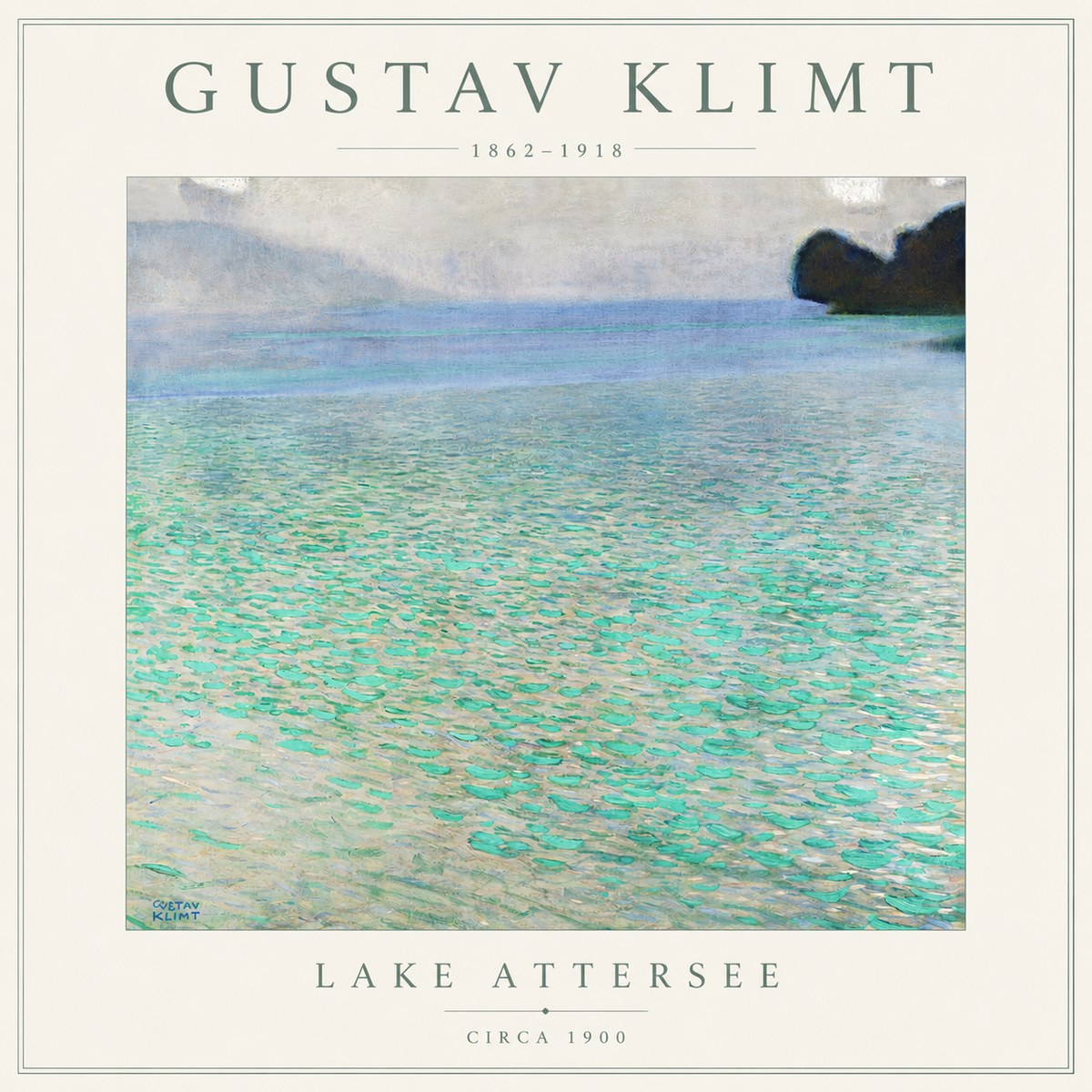Klimt Lake Attersee No6 - Plakat