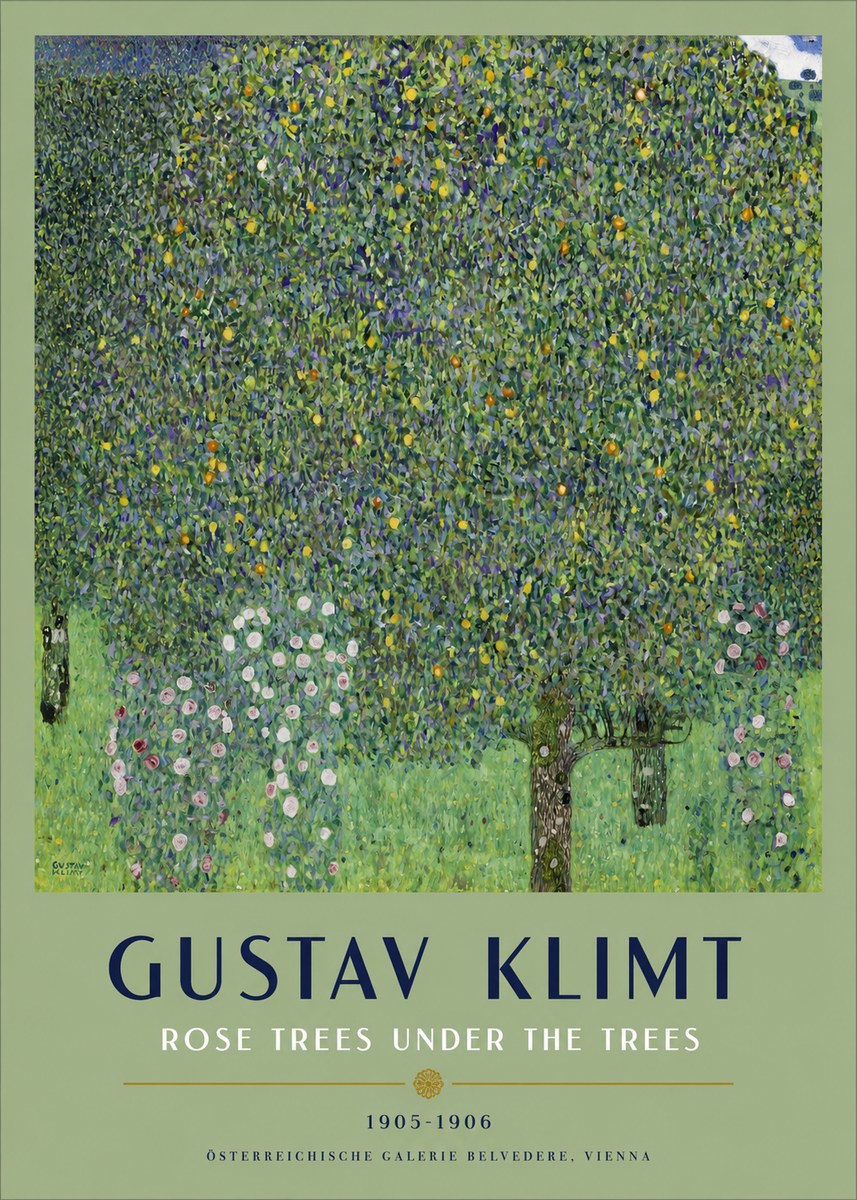 Klimt Rose Trees Under the Trees No2 - Plakat