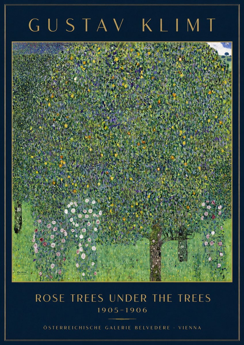 Klimt Rose Trees Under the Trees No3 - Plakat