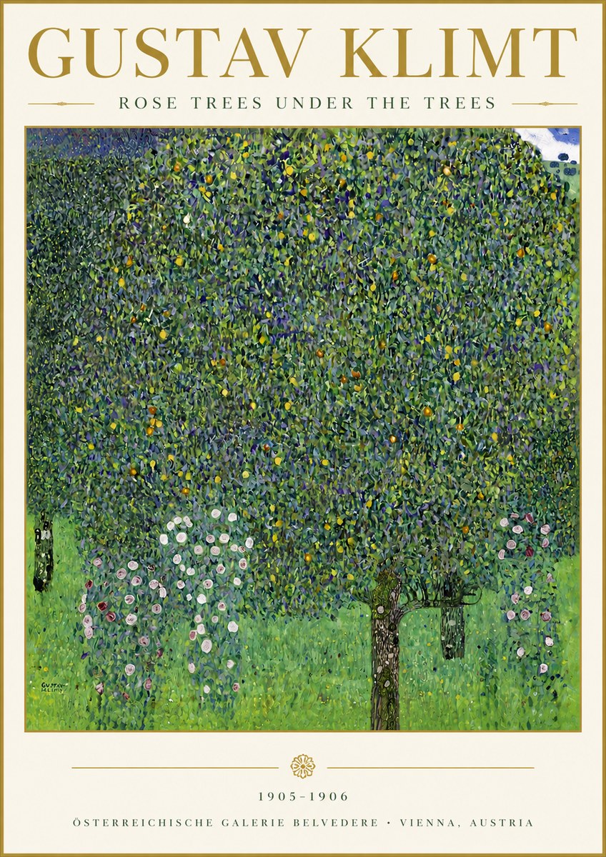 Klimt Rose Trees Under the Trees No5 - Plakat