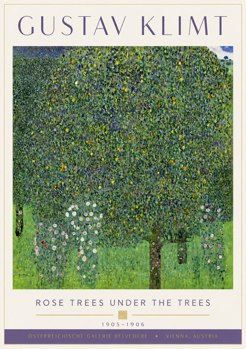 Klimt Rose Trees Under the Trees No6 - Plakat