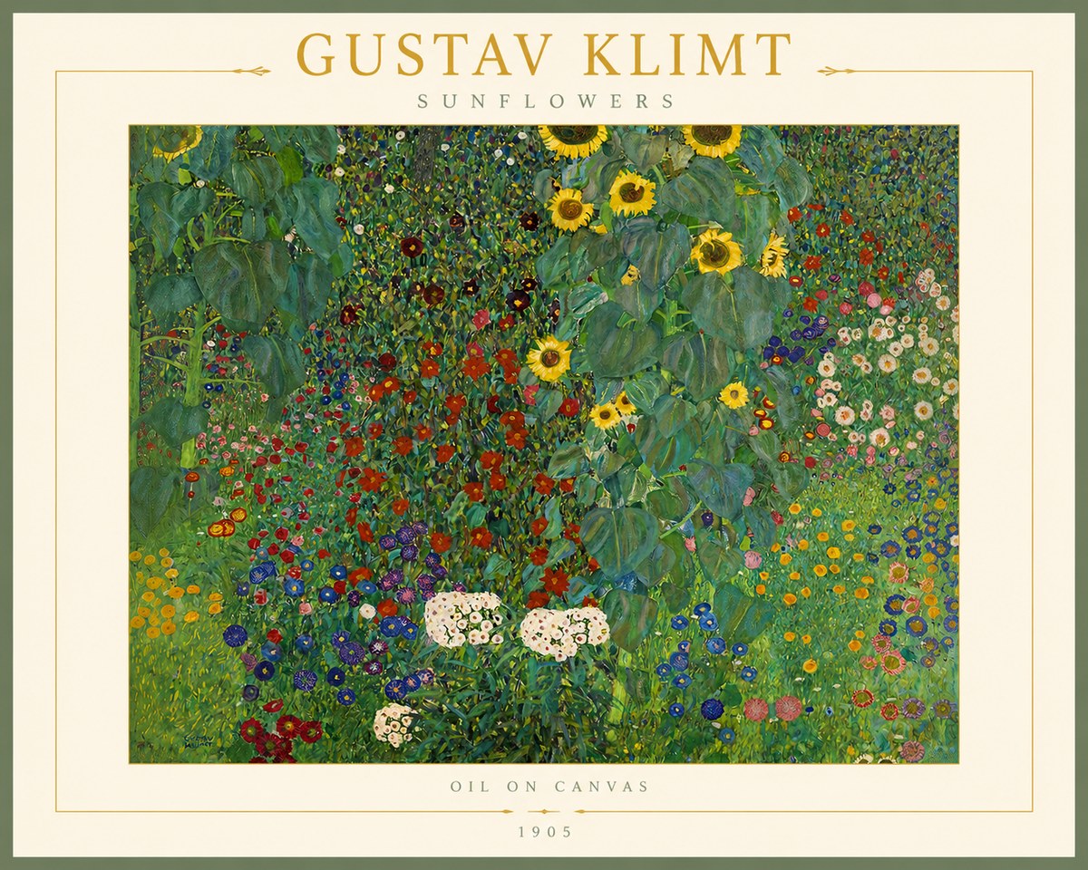 Klimt Sunflowers No3 - Plakat
