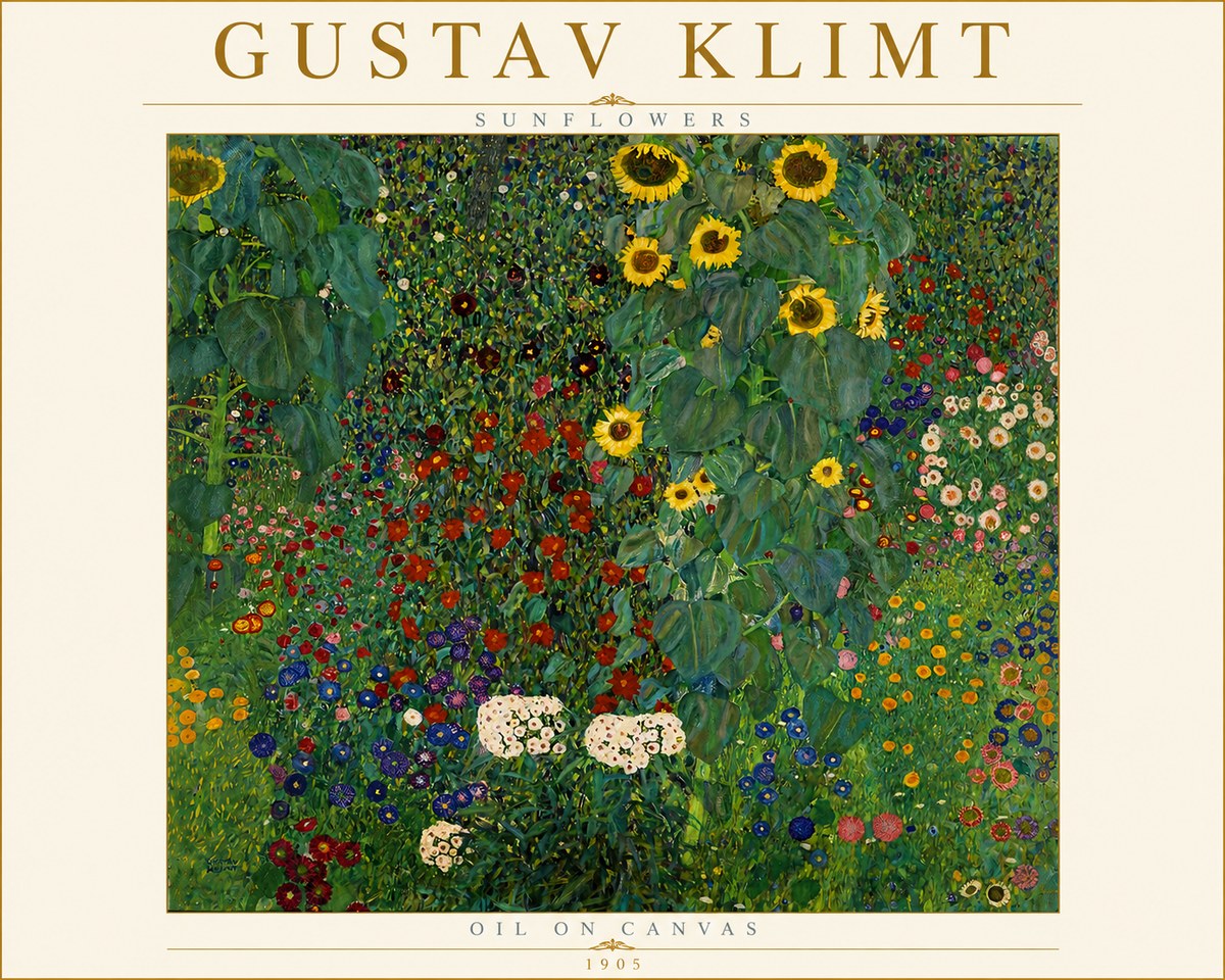 Klimt Sunflowers No6 - Plakat