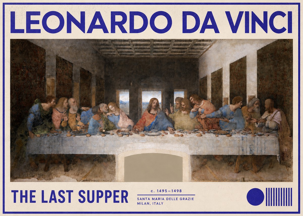 Leonardo da Vinci The Last Supper No2 - Plakat