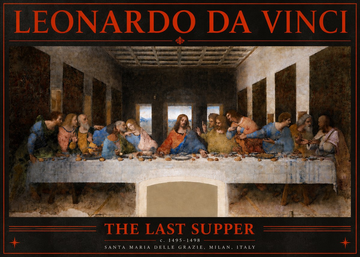 Leonardo da Vinci The Last Supper No3 - Plakat