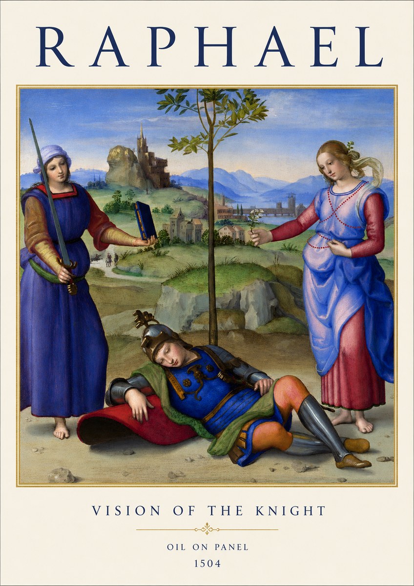 Raphael Vision of the Knight No1 - Plakat