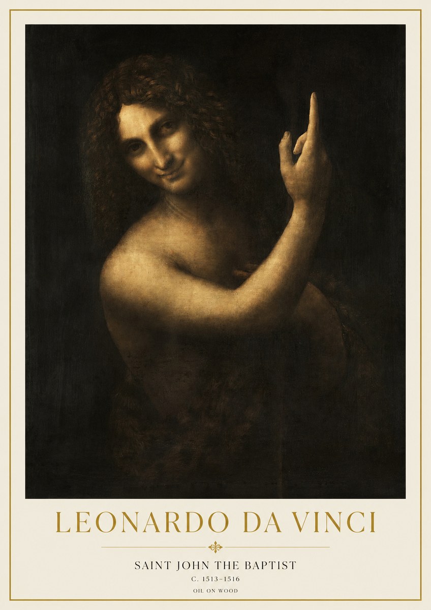 Leonardo da Vinci Saint John the Baptist No1 - Plakat