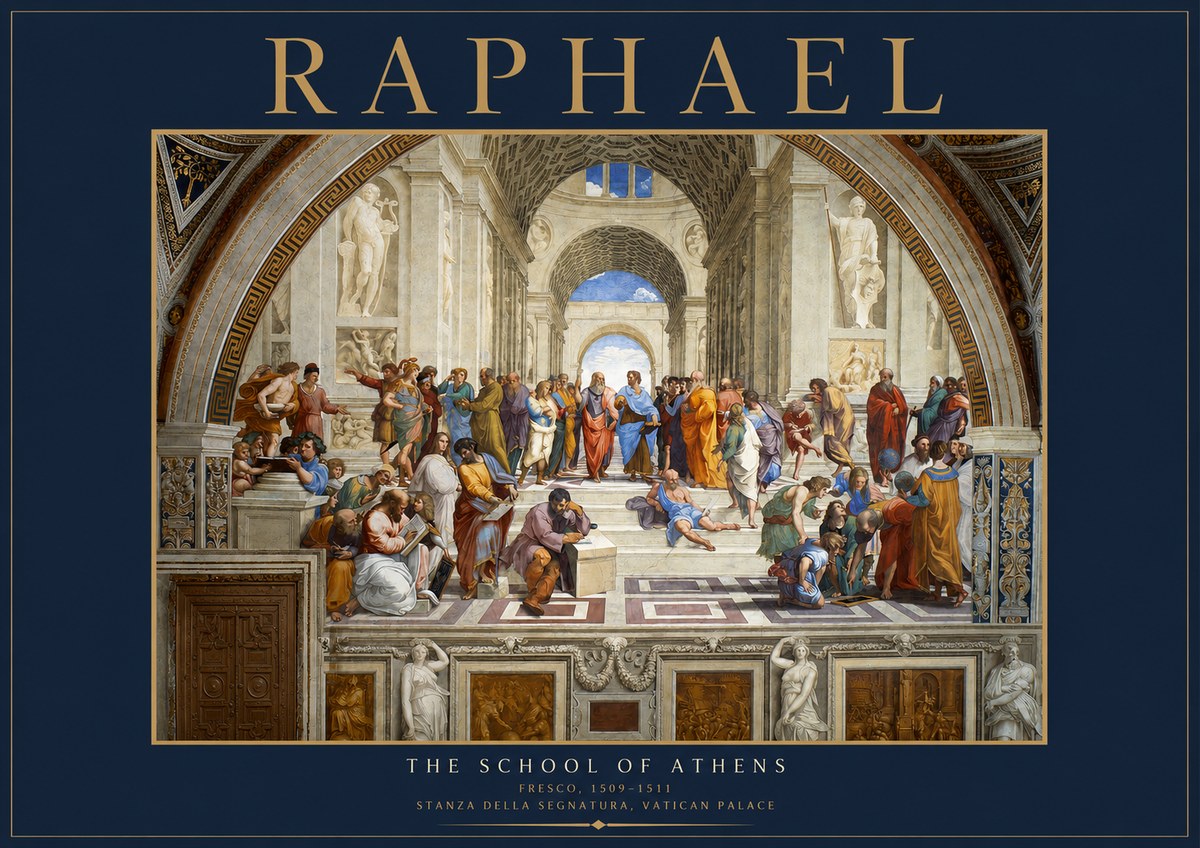 Raphael The School of Athens No2 - Plakat