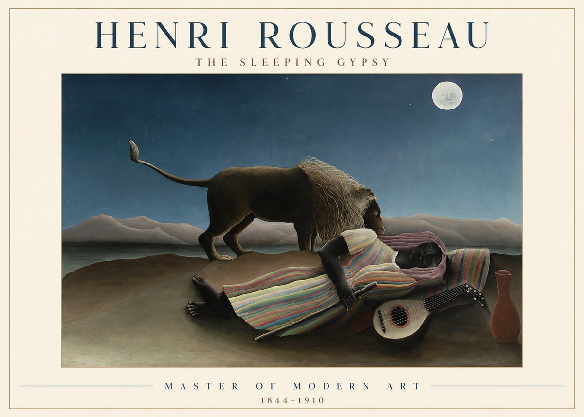 Rousseau The Sleeping Gypsy No1 - Plakat