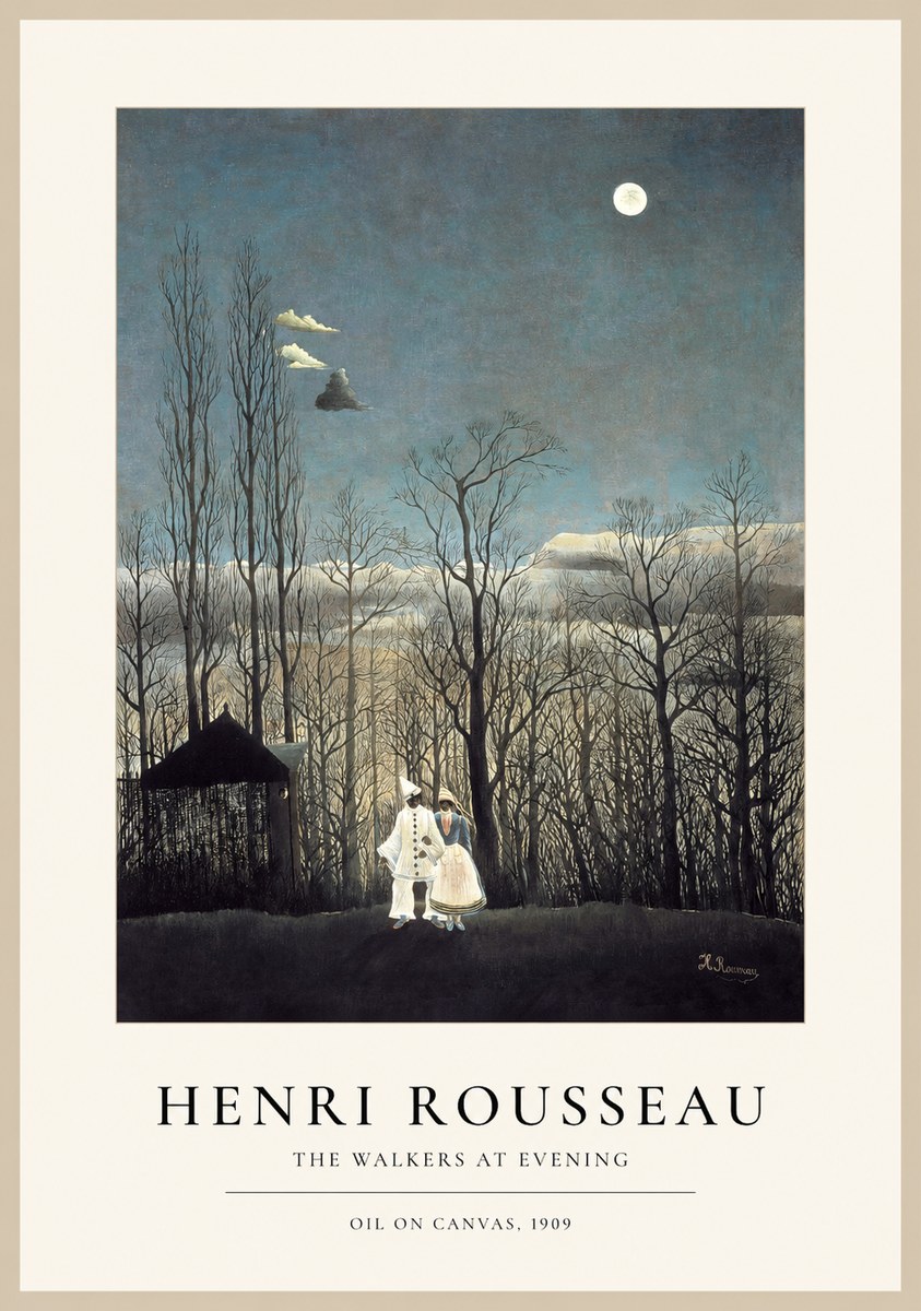 Rousseau The Walkers at Evening No1 - Plakat