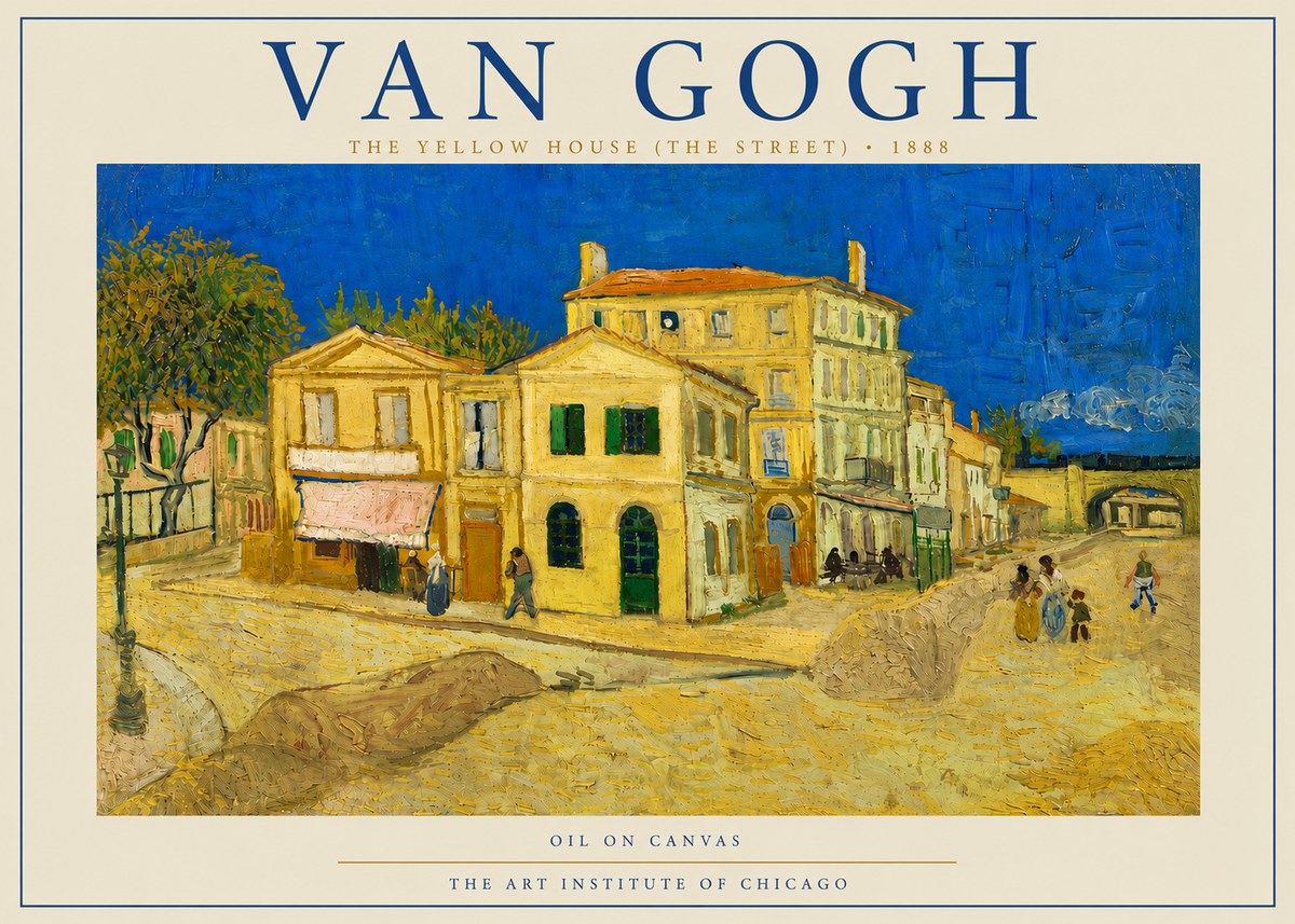Van Gogh The Yellow House (the Street) No5 - Plakat