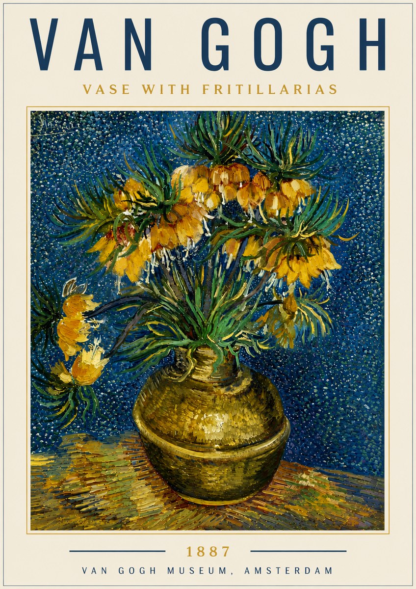 Van Gogh Vase with Fritillarias No6 - Plakat