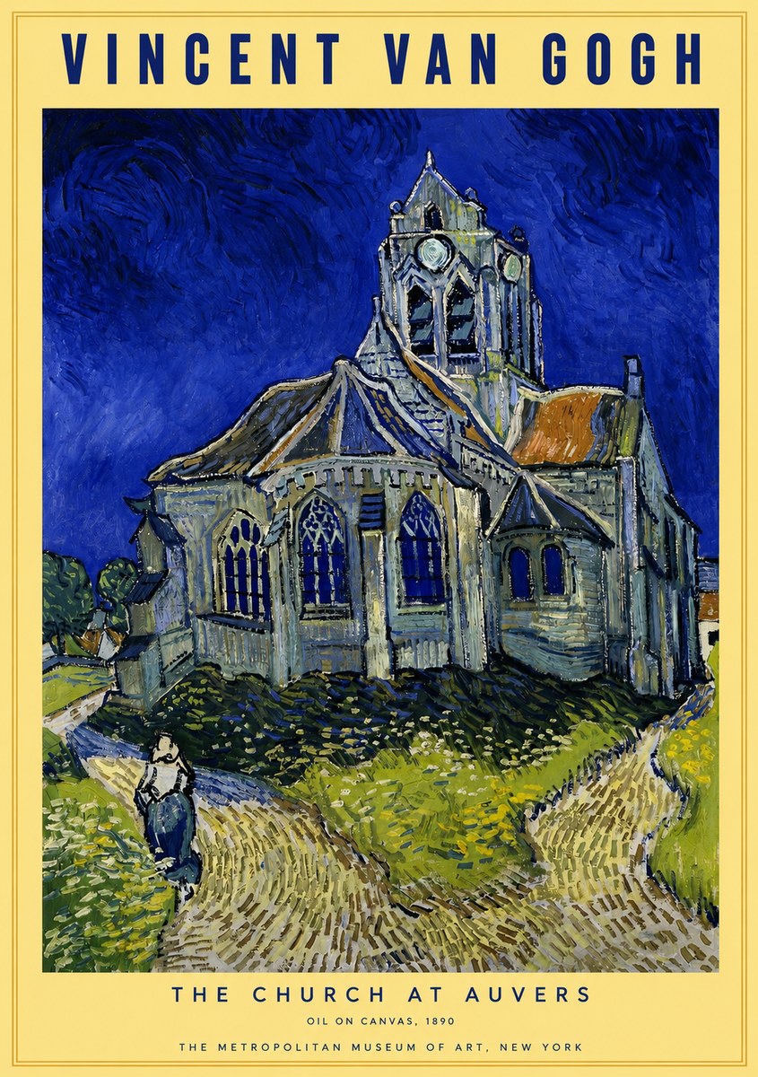 Van Gogh The Church at Auvers I No2 - Plakat