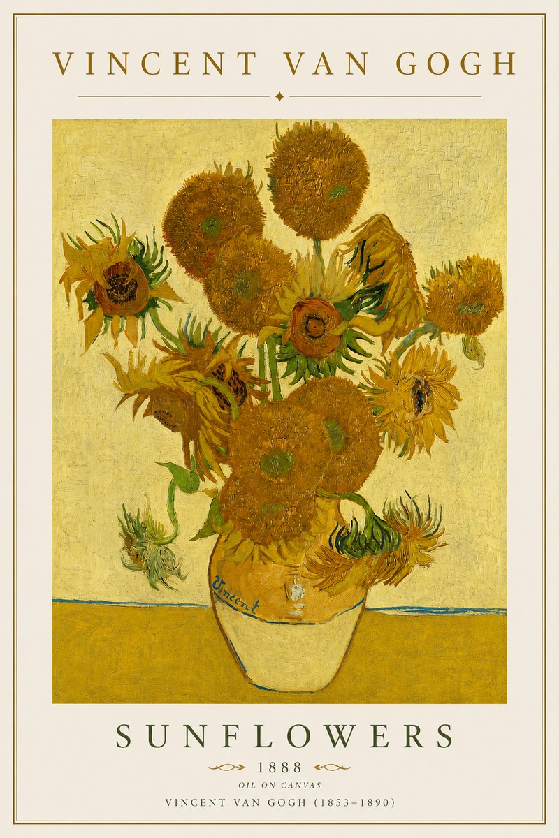 Van Gogh Sunflowers II No4 - Plakat