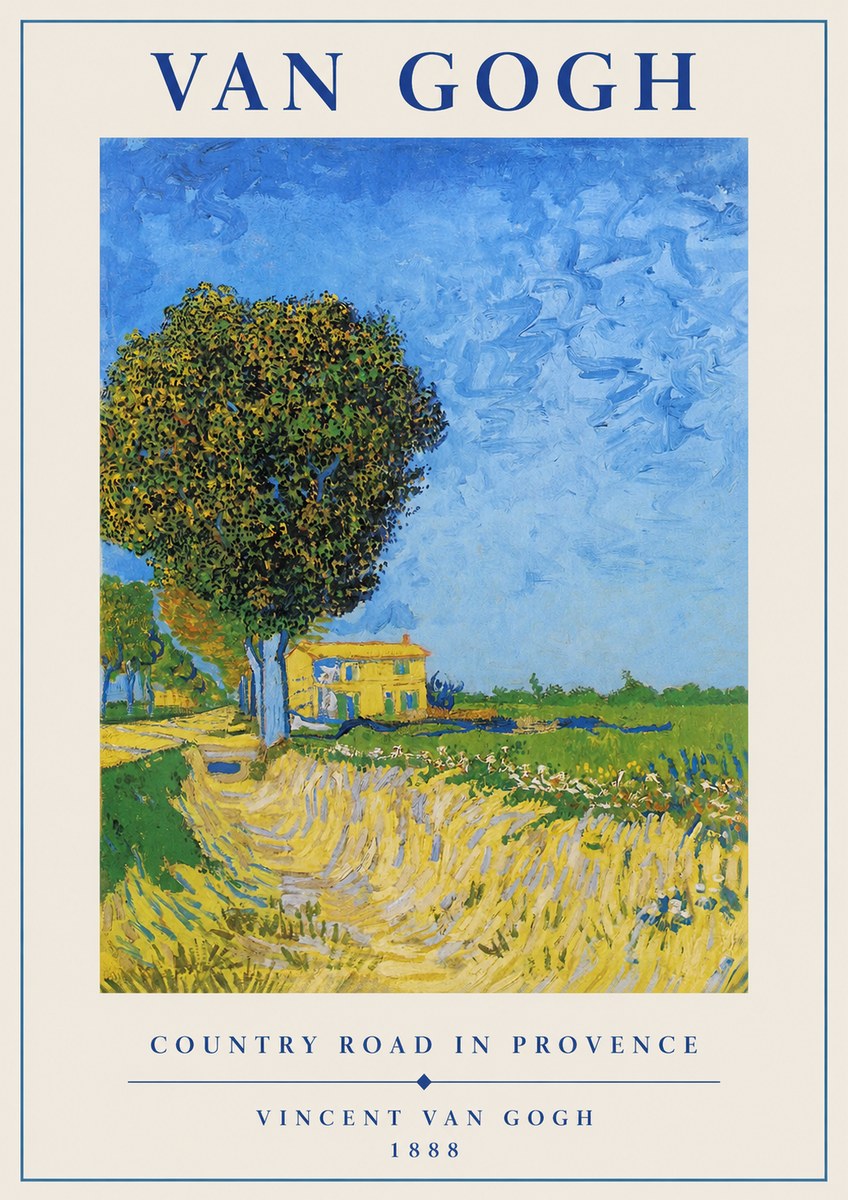 Van Gogh Country Road in Provence II No1 - Plakat