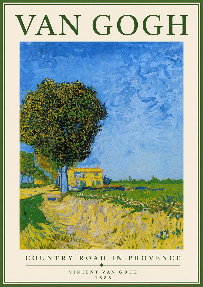 Van Gogh Country Road in Provence II No4 - Plakat