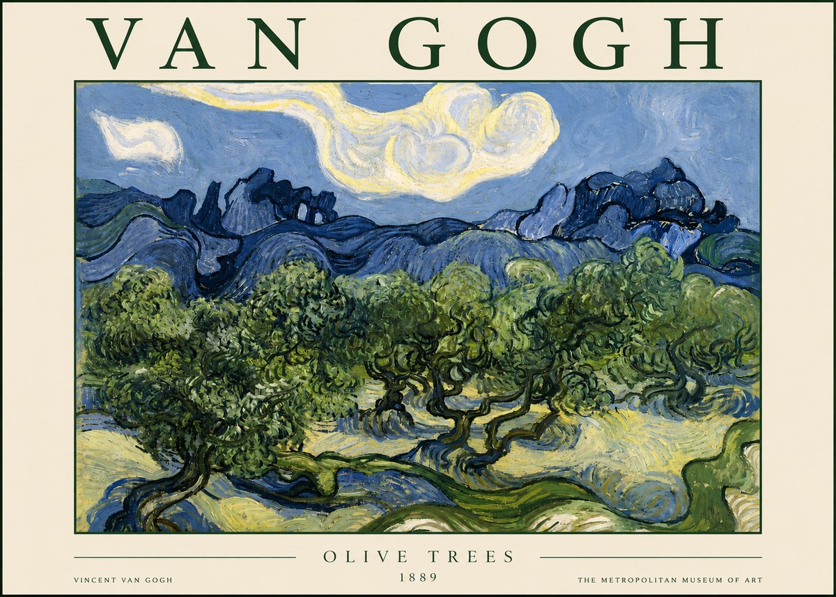 Van Gogh Olive Trees No3 - Plakat