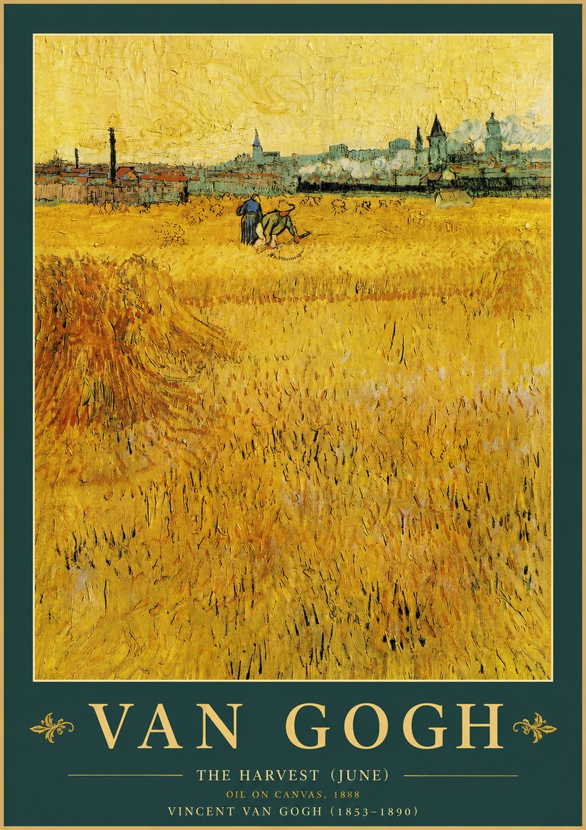 Van Gogh The Harvest (June) No3 - Plakat